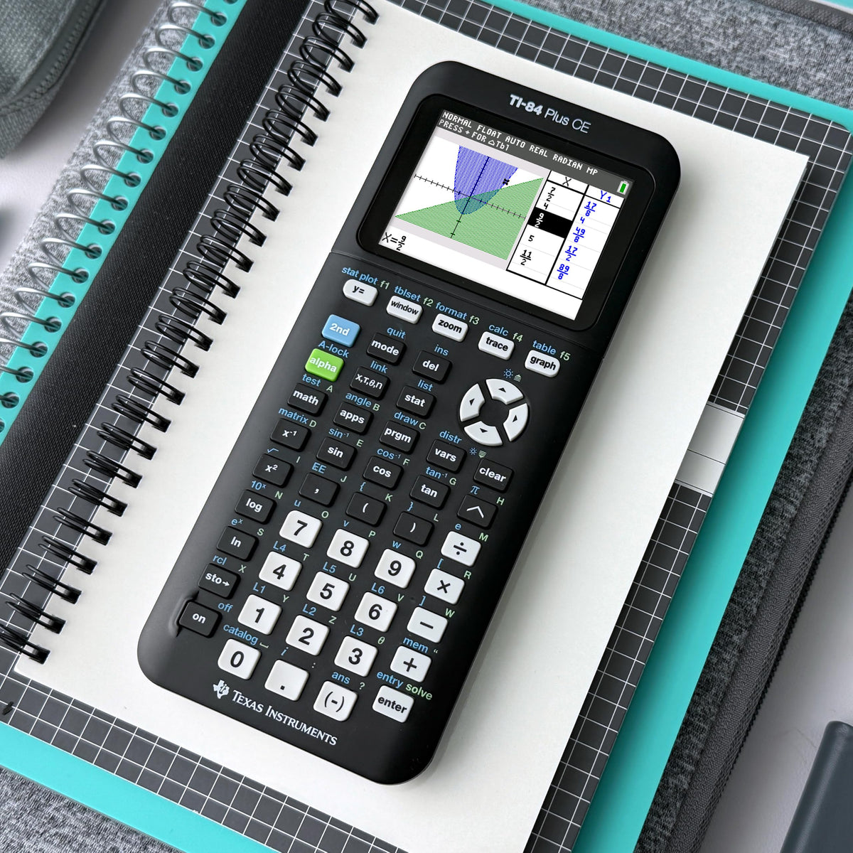 Texas Instruments TI-84 Plus CE Color Graphing Calculator, Black | Computer version included, USB charging, Full color, Faster than TI-84 Plus