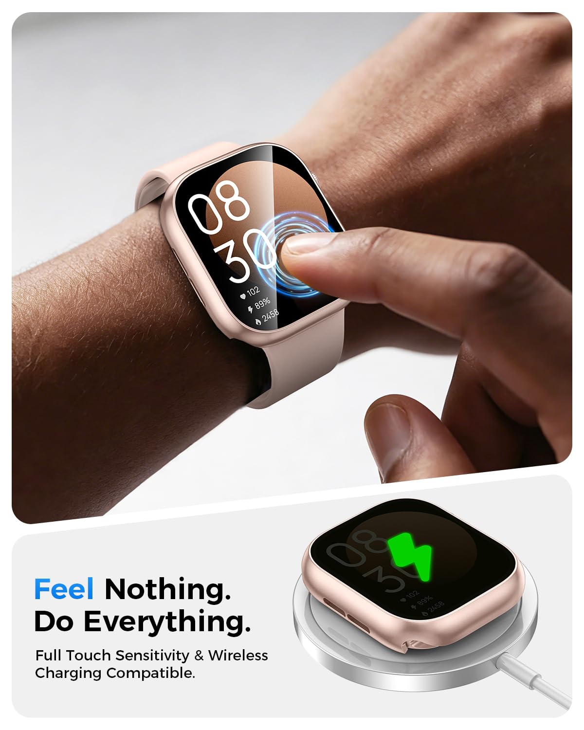 Goton IP67 Waterproof Case with Glass for Apple Watch Series 11/10 42mm | Water-Resistant & Anti-Fog, Tempered Glass Screen Protector Hard PC Cover for iWatch Series 11 42 mm, Sensitive Touch
