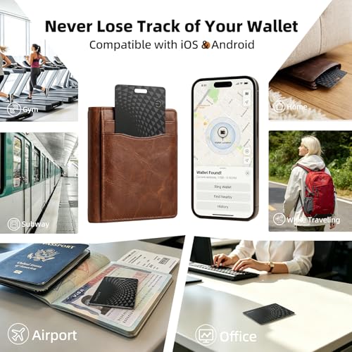 2026 Wallet Tracker Card Pro, Bluetooth Tracking Card (iOS & Android) | 0.05in Ultra Slim, 120dB Loud Alarm, Wireless Charging, Apple MFi Certified, Perfect for Wallet, Passport, Backpack