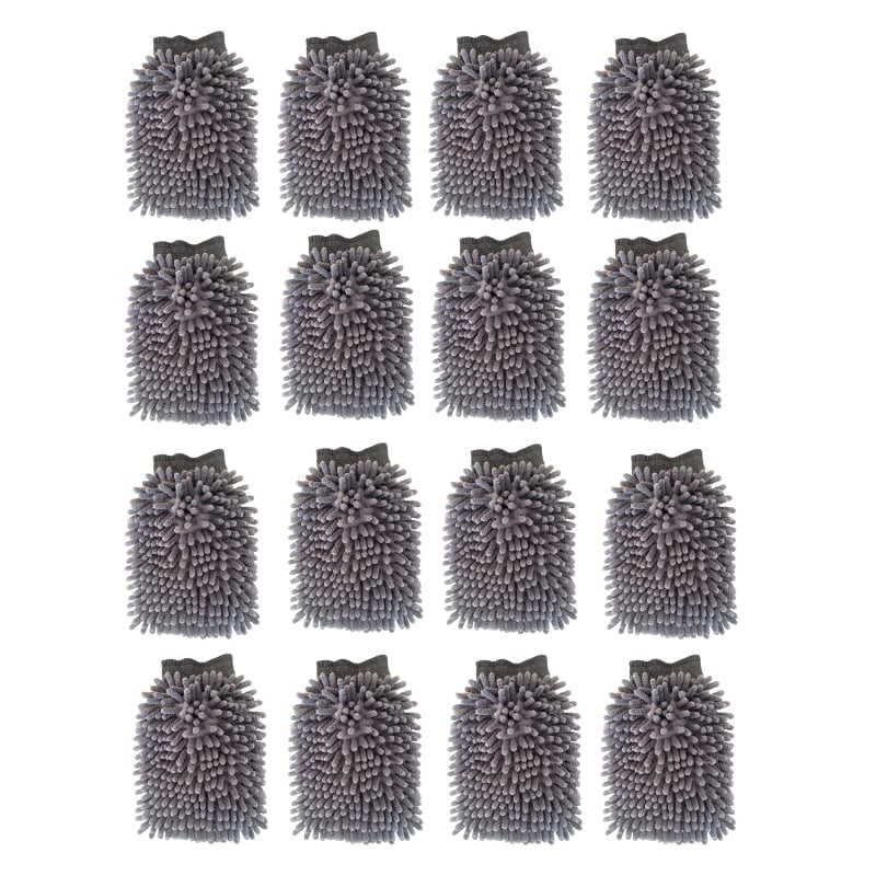 Double-Sided Chenille Car Wash Mitt & Dusting Glove
