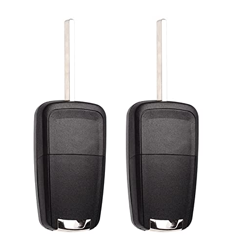MechanMagic Flip Key Fob Replacement Fits for Chevy Equinox Camaro 2010-2019 Cruze Malibu Impala Sonic GMC Terrain Buick Lacrosse Regal Verano Encore Keyless Entry Remote Control 2 Sets