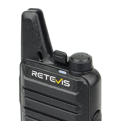 Retevis RT22 Commercial FRS Walkie Talkies Rechargeable Long Range (6 Pack) | Slim & Lightweight 2 Way Radio, For K-12 & Retail, Comfortable for All-Day Wear, Loud & Clear Audio, Charge 6 Radios At Once