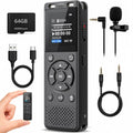 Tonfarb 64GB Digital Voice Recorder with Playback,Audio Recording Device | for Lectures Meeting/Classes/Interviews,Tape Recorder with Voice Activated,Password,Noise Reduction,A-B Repeat,MP3 Player Etc