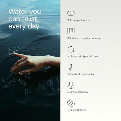 Aquabliss SF100 Daily Revitalize Shower Filter - Chrome | Vitamin C shower filter, vitamins and minerals infusion, softer-feeling skin, healthier hair, SF100