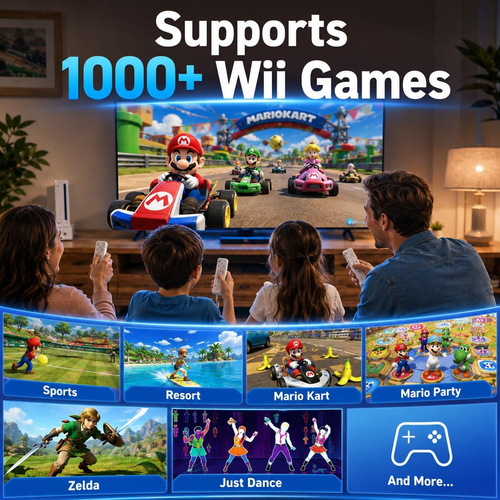 Motion Plus Wii Controllers 2Packs with Nunchucks, Wii Remote Controllers Compatible for wii and Wii U with Built in Motion Plus