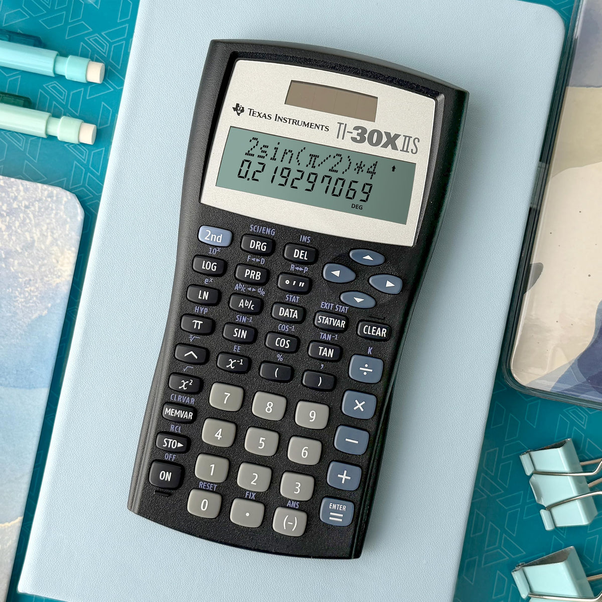 TI-30XIIS Scientific Calculator Texas Instruments, Black | Two-line calculator; Statistics and Advanced Scientific Functions