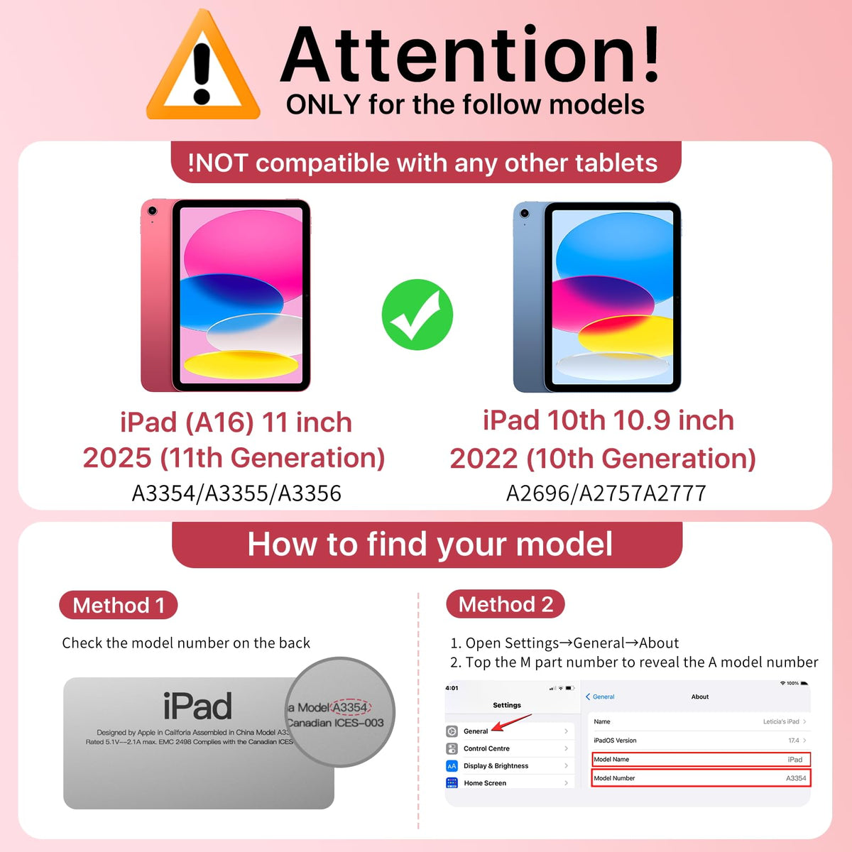 Moko for iPad A16 11th Generation Case 11 Inch 2025 with Pencil Holder,Pink | For iPad 10th Generation Case 10.9 Inch 2022, Slim Light Trifold Protective Cover with Hard PC Translucent Back Shell