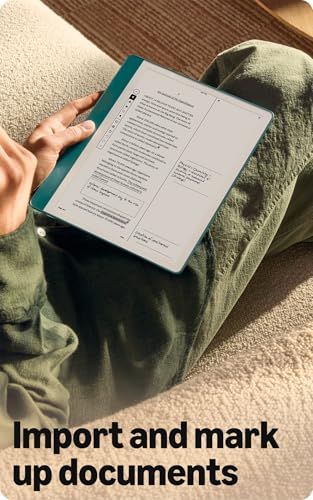 Like-New Amazon Kindle Scribe (64GB) - Your notes, documents and books, all in one place. With built-in AI notebook summarization. Includes Premium Pen - Metallic Jade