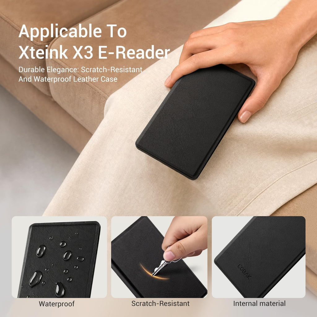 CoBak Magnetic Case for XTEINK X4, Ultra-Lightweight Protective Cover for Xteink X4 E-Reader, Secure Magnetic Attachment(Black)
