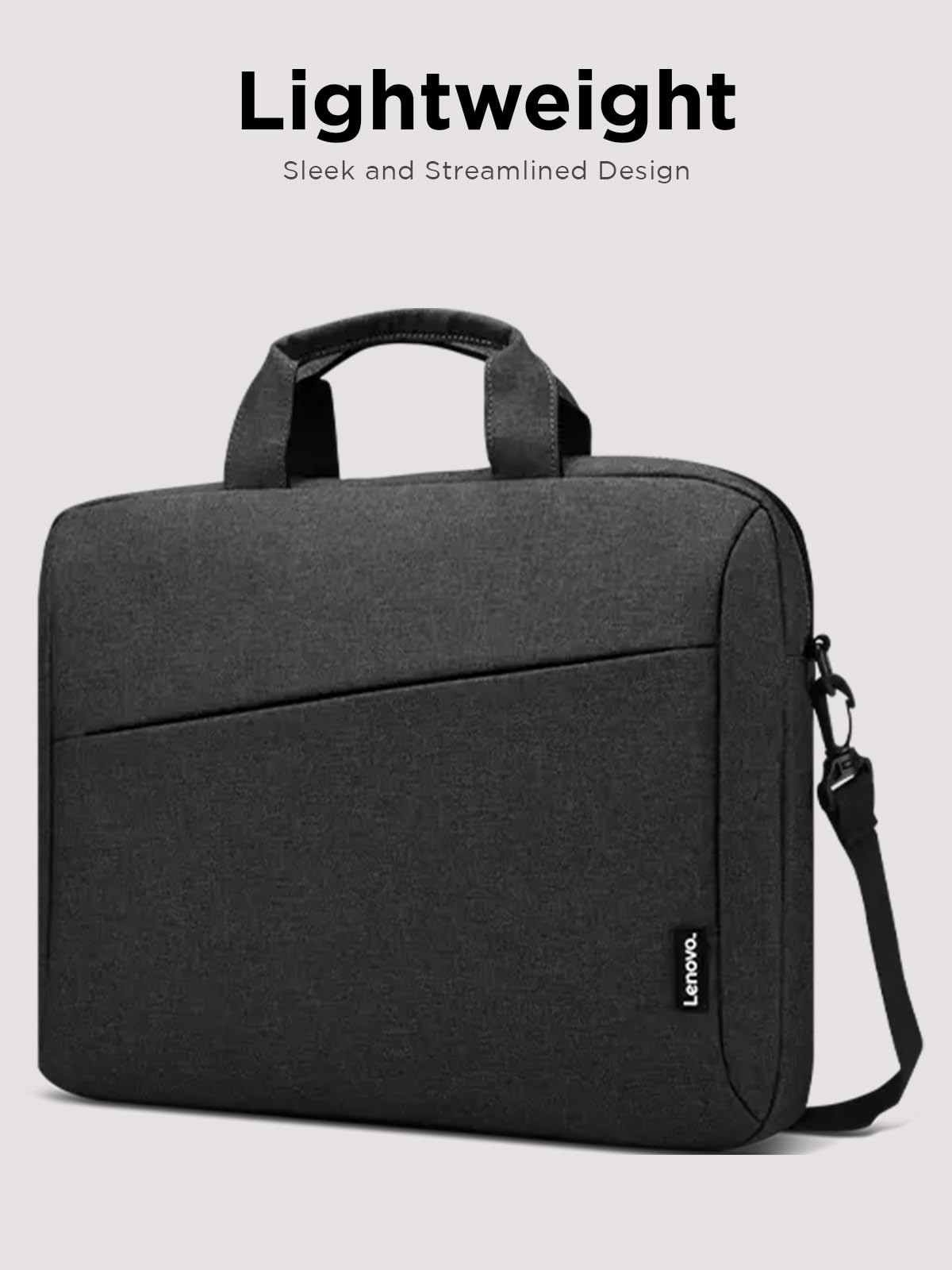 Lenovo Laptop Bag T210, Messenger Shoulder Bag for Laptop or Tablet, Sleek, Durable & Water-Repellent Fabric