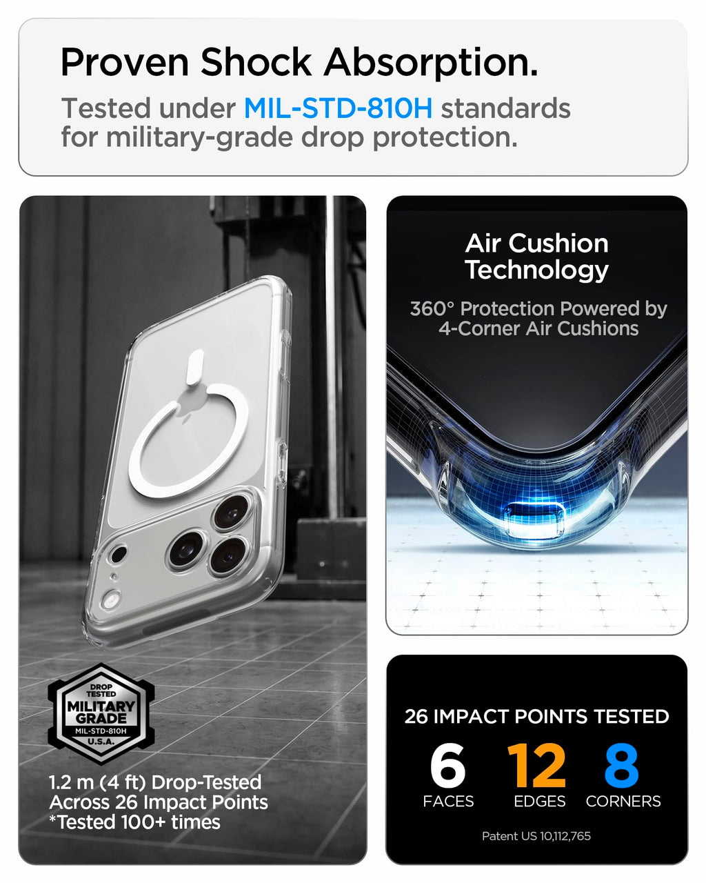 Spigen for iPhone 18 Pro Max Case, for iPhone 17 Pro Max Case, Clear White | Ultra Hybrid MagFit, Anti-Yellowing Resin, Air Cushion Tech, Military-Grade Drop Protection, Compatible with MagSafe