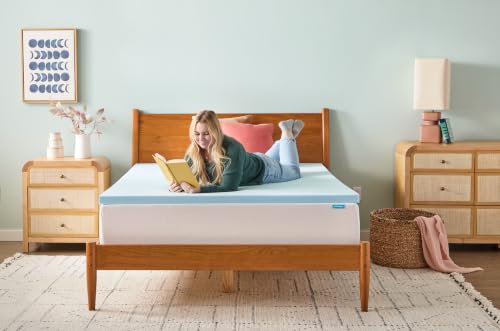 Linenspa 2 Inch Gel Memory Foam Mattress Topper, Plush, Cooling, Queen Size | CertiPUR-US certified, Cooling gel infusion, Plush pressure relief, Fits under standard fitted sheets, Expands in 24-48 hrs