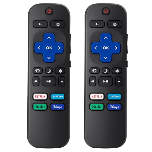 (Pack of 2) Replacement Remote Control Compatible for Roku TV,for TCL Roku/for Hisense Roku/for Onn Roku(Not for Roku Stick,Box and Players)