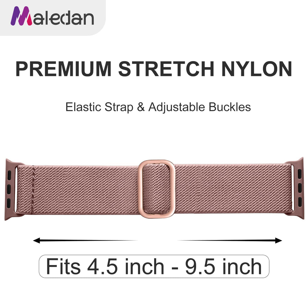 Maledan 10-Pack Stretchy Nylon Solo Loop for Apple Watch Bands Women Men | Soft Elastic Nylon Strap, Fits 38mm 40mm 41mm 42mm 44mm 45mm 46mm 49mm for iWatch Series 12 11 10 9 8 7 6 5 4 3 2 1 SE Ultra