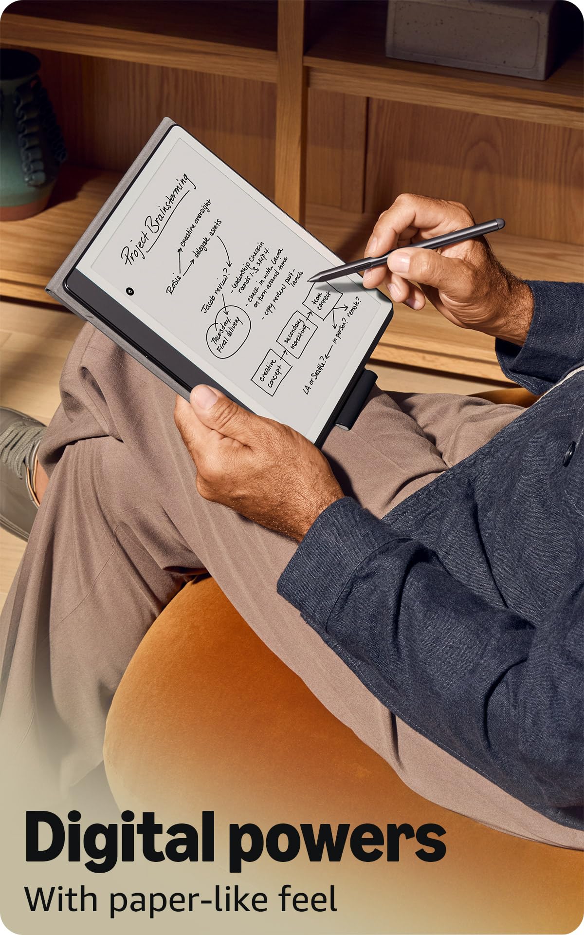 Like-New Amazon Kindle Scribe (64GB) - Your notes, documents and books, all in one place. With built-in AI notebook summarization. Includes Premium Pen - Metallic Jade