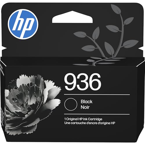 HP 936 Black Ink Cartridge | Works with OfficeJet 9120, OfficeJet Pro 9110, 9120, 9130 Series, Wide Format 9730 | Eligible for Instant Ink | 4S6V2LN