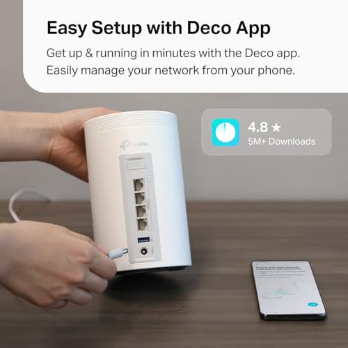 Deco 7 Pro Tri-Band WiFi 7 BE10000 Whole Home Mesh System 6-Stream 10 Gbps | 4 x 2.5G Ports Wired Backhaul, 4 x Smart Internal Antennas, Up to 7,600 Sq.ft, VPN, HomeShield, AI-Roaming (BE63 3-Pack)