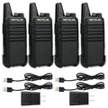 Retevis RT22 Compact & Lightweight FRS Walkie Talkies Long Range (4 Pack) | For Small Business, Camping, Hiking, Cruise, Safe Short Antenna, Comfortable to Carry, Loud & Clear Audio, USB-C