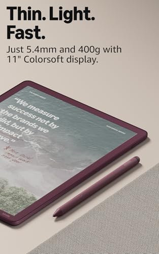 Amazon Kindle Scribe Colorsoft 64GB (newest model) — 11” paper-like color display — Write in notebooks, docs, and books. Read in any light. Pen included - Graphite