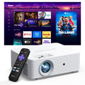 ELEPHAS Roku TV Smart Projector with Wi-Fi and Bluetooth | Built-in Roku TV, Works with Alexa & Google Home, Dolby Audio, Portable Mini Projector for Bedroom, Outdoor