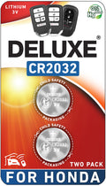 Key Fob Replacement Batteries for Honda, Pack of 2 | Fits CRV Civic Accord Pilot Odyssey HRV Fit Passport Ridgeline Crosstour Insight Clarity CRZ (Check Fitment Guide)