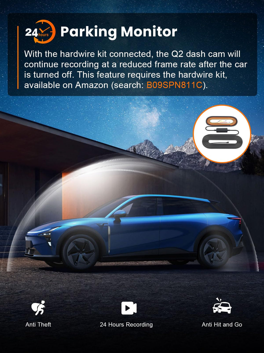 galphi 4K Dash Cam Front, 5GHz WiFi, 32GB Card Included, Mini Dashcam | Screen-Free, APP Control, 160° Wide Angle, G-Sensor, Loop Recording, 24H Parking Monitor, Night Vision, Easy Install