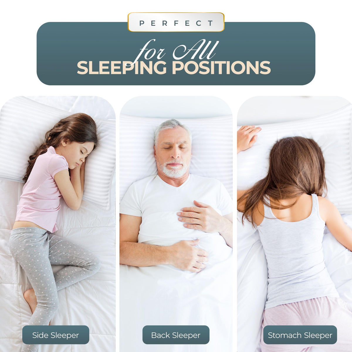 Utopia Bedding Hotel Bed Pillows for Sleeping, Pillows Queen Size Set of 2
