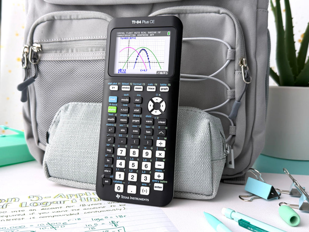 Texas Instruments TI-84 Plus CE Color Graphing Calculator, Black | Computer version included, USB charging, Full color, Faster than TI-84 Plus