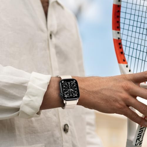 Magnetic Sport Bands for Apple Watch Band 40mm 38mm 41mm 42mm 44mm 45mm 46mm iWatch bands for Women Men,Silicone Loop Strap Wristband for Apple Watch Series 12 11 10 9 8 7 6 5 4 3 SE 3/2nd Ultra 49mm