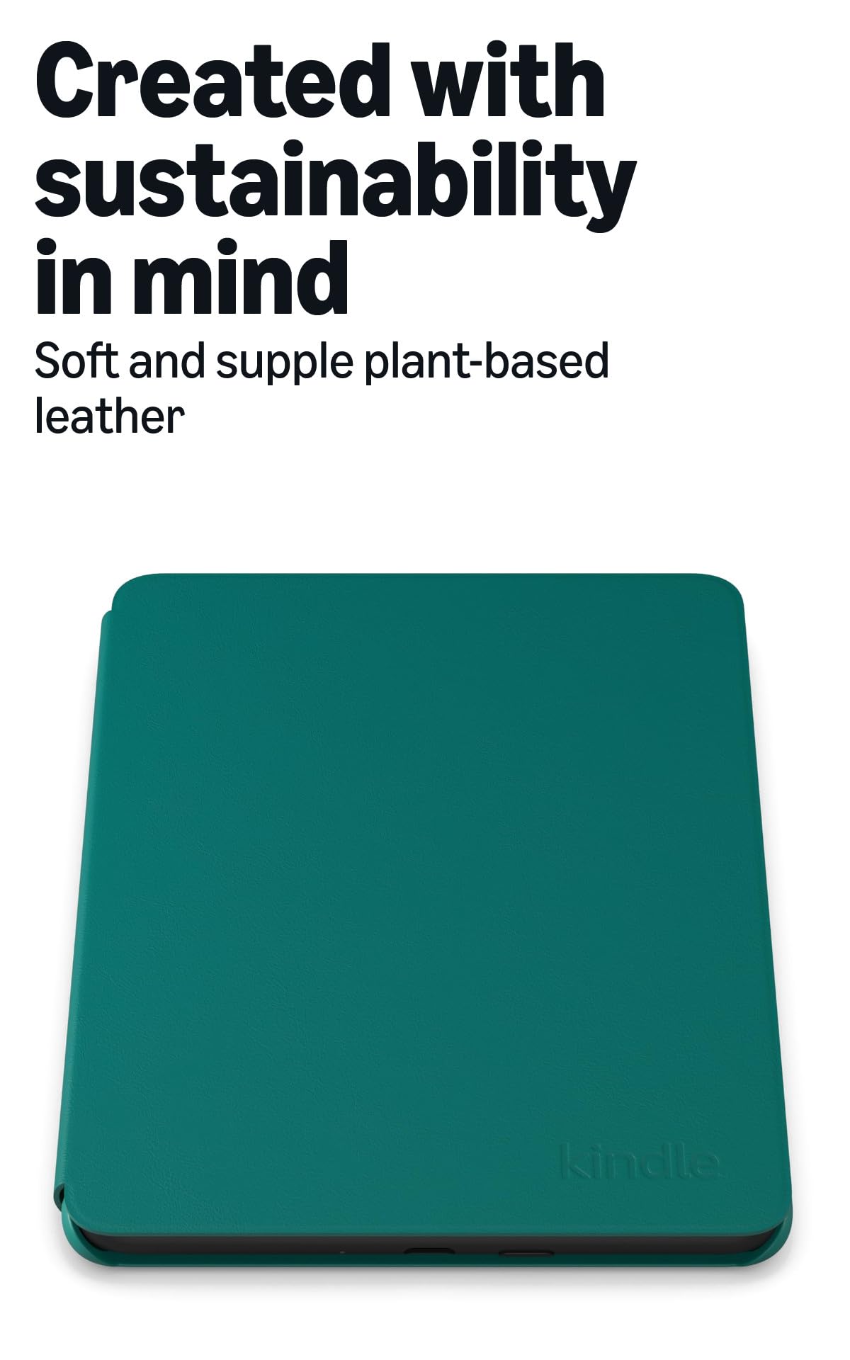 Amazon Plant-Based Leather Case- Lightweight, Protective Cover Designed with Sustainability in Mind for Kindle Paperwhite and Kindle Colorsoft