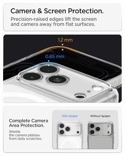 Spigen for iPhone 18 Pro Max Case, for iPhone 17 Pro Max Case, Clear White | Ultra Hybrid MagFit, Anti-Yellowing Resin, Air Cushion Tech, Military-Grade Drop Protection, Compatible with MagSafe