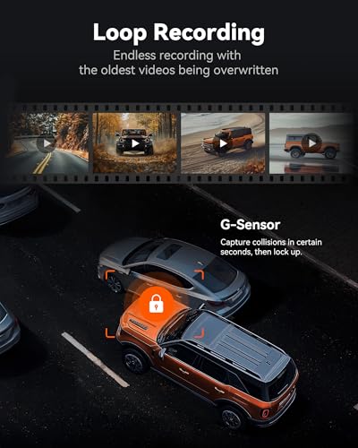 WOLFBOX G840S 12" 4K Mirror Dash Cam Backup Camera with 32GB Card and GPS | 5.8GHz WiFi Smart Rearview Mirror for Cars & Trucks, Front and Rear View Dual Cameras, Night Vision, Parking Assistance
