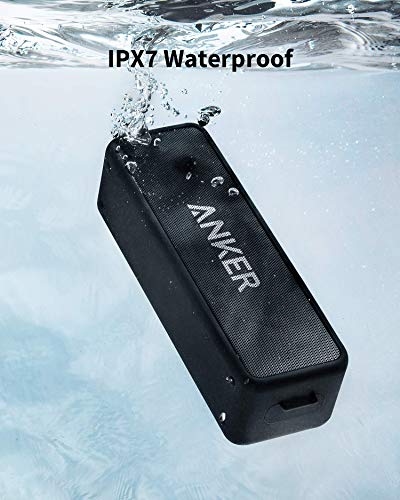 Anker soundcore 2 Portable Bluetooth Speaker, 24-Hour Playtime, IPX7 | 12W Stereo Sound, Wireless Stereo Pairing, Bluetooth 6, Bassup, Wireless Speaker for Home, Shower, Outdoors, Travel, Camping
