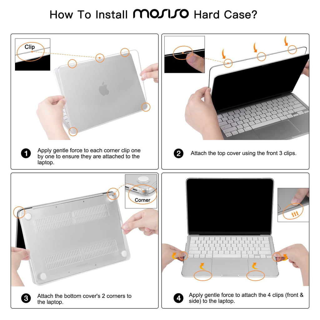 MOSISO Compatible with MacBook Neo Case 13 inch 2026 A3404 A18 Pro Chip | 4 in 1 Kit Precision Fit Crack & Scratch Resistant Protective Hard Shell Case Cover, Crystal Clear