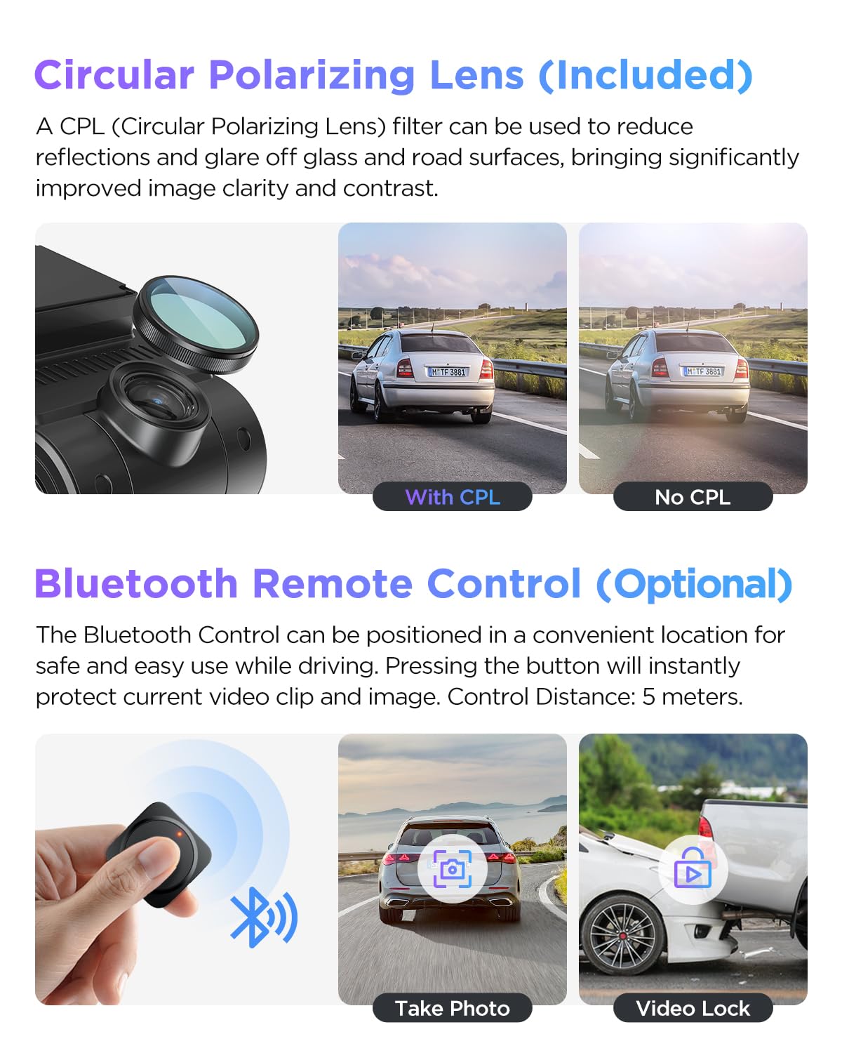 VIOFO A229 Pro 4K HDR Dash Cam Front and Rear, Dual STARVIS 2 Sensors | 4K Front and 2K Rear, IMX678 & IMX675 sensors, 5GHz Wi-Fi, GPS, Voice Control, Buffered 24H Parking Mode, Night Vision 2.0
