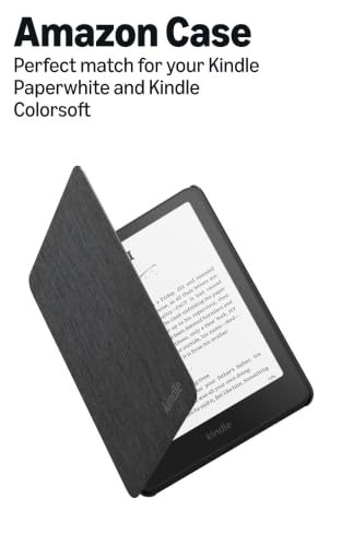 Amazon Kindle Paperwhite and Kindle Colorsoft Case, Lightweight and Water-Safe, Foldable Protective Cover - Fabric