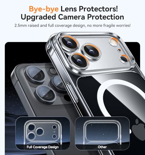 CANSHN Magnetic Shockproof for iPhone 18 Pro Case, Clear | Full Camera Protection, Compatible with MagSafe, Crystal Clear, Military-Grade Protection, Scratch Resistant, Slim Fit