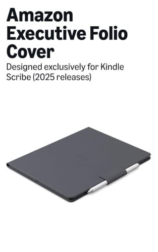 Amazon Kindle Scribe Executive Folio Cover with Magnetic Attach, Sleek Protective Case - Premium Leather