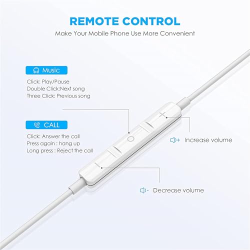 USB C Headphones for iPhone 18/17/16/15 Pro Max Earbuds,Type C Earphones | with Microphone & Remote Noise Cancelling Earphones for iPhone 18/17/16/15 Pro Max Plus,iPad,Galaxy S26/S25/Ultra Note 10/20