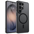 SUPFINE Magnetic for Samsung Galaxy S26 Ultra Case with Screen Protector, (Built-in Magnets) (Military Grade Drop Protection) Slim Translucent Shockproof Phone Case,Black
