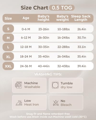 Yoofoss Baby Sleep Sack 0-6 Month 0.5TOG 100% Organic Cotton 2-Way Zipper | Wearable Blankets Toddler Sleeping Sack 3 Pack, Comfy Soft Lightweight
