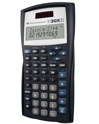 TI-30XIIS Scientific Calculator Texas Instruments, Black | Two-line calculator; Statistics and Advanced Scientific Functions