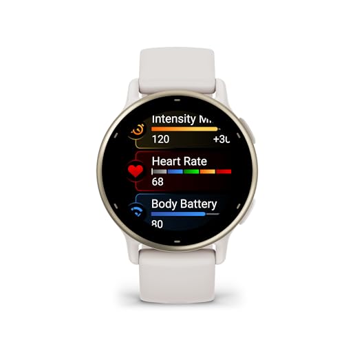 Garmin vívoactive® 5, Health & Fitness GPS Smartwatch, 42mm, Ivory | 24/7 Health Monitoring, Built-In Sports Apps, Sleep Coach, Body Battery™ Energy Monitoring, Workout Benefit & Recovery Time