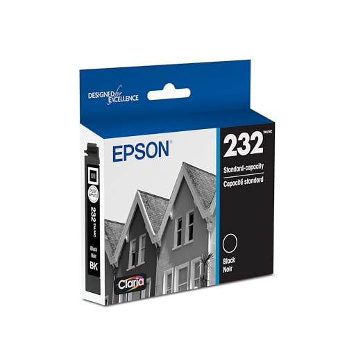 Epson 232 Genuine Standard Capacity Black Ink Cartridge T232120 | Works With XP-4200 XP-4205 WF-2930 WF-2950 Printers