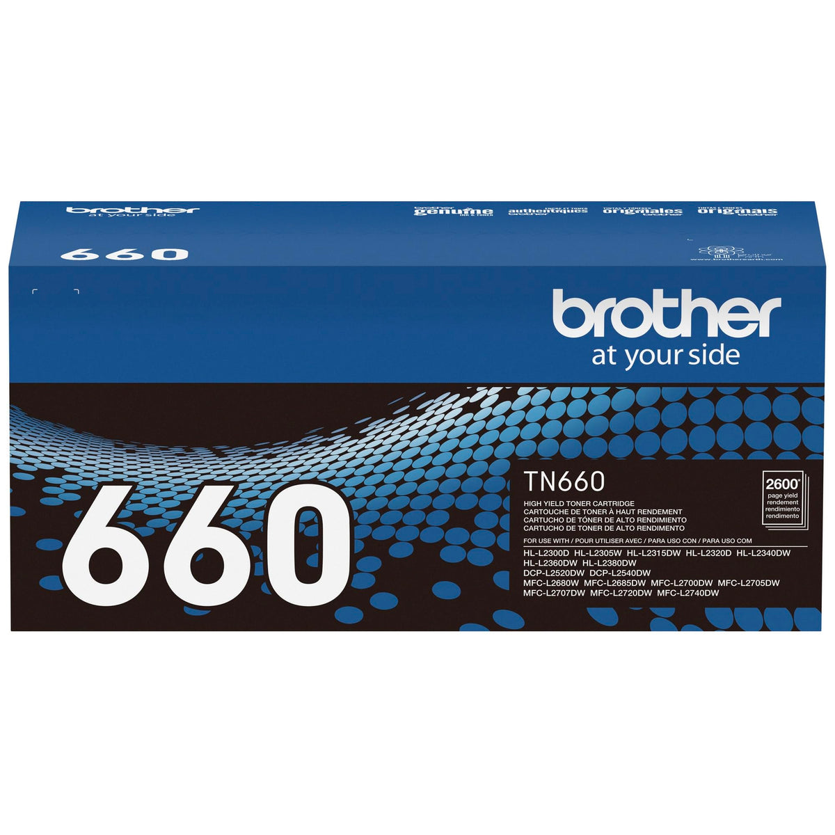 Brother Genuine High Yield TN660 Toner Cartridge, Replacement, Page Yield Up to 2600, Amazon Dash Replenishment, Black, 1 Pack