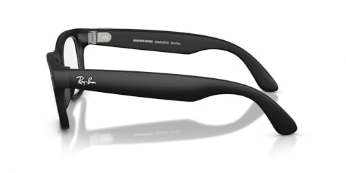 Ray-Ban Meta (Gen 2), Wayfarer, Matte Black | Smart AI Glasses for Men, Women — 2x Battery Life — 3K Ultra HD — 12 MP Ultra-Wide Camera, Audio, Video Recording — Clear Lenses — Wearable Technology