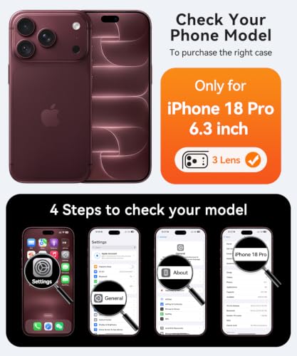 CANSHN Magnetic Shockproof for iPhone 18 Pro Case, Clear | Full Camera Protection, Compatible with MagSafe, Crystal Clear, Military-Grade Protection, Scratch Resistant, Slim Fit