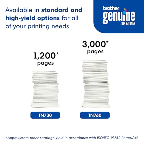 Brother Genuine Standard Yield Toner Cartridge, TN730, Replacement Black Toner, Page Yield Up To 1,200 Pages, Amazon Dash Replenishment Cartridge,1 Pack