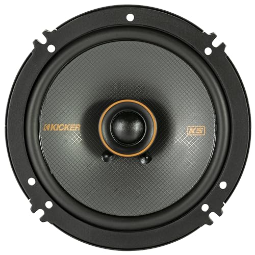 KICKER 51KSC6504 KS-Series 6.5" Coaxial Speakers with .75" tweeters, 4-Ohm, Pair