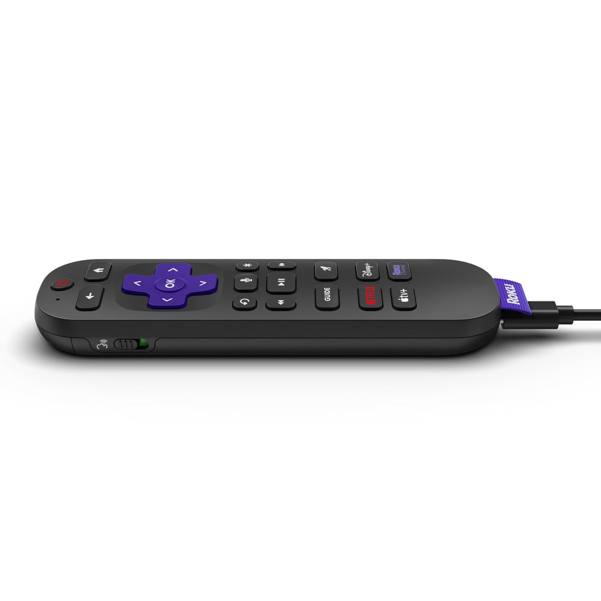 Roku Voice Remote Pro (2nd Ed.), TV Remote Control with Backlit Buttons | Hands-free Voice Controls, Rechargeable, & Lost Remote Finder - Replacement Compatible with All Roku TV, Players & Audio